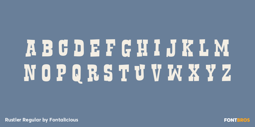 Rustler Regular Font Poster #1