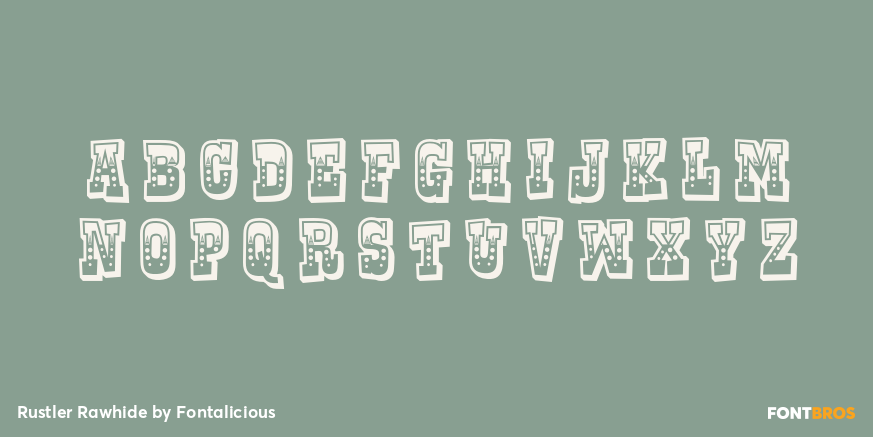 Rustler Rawhide Font Poster #1