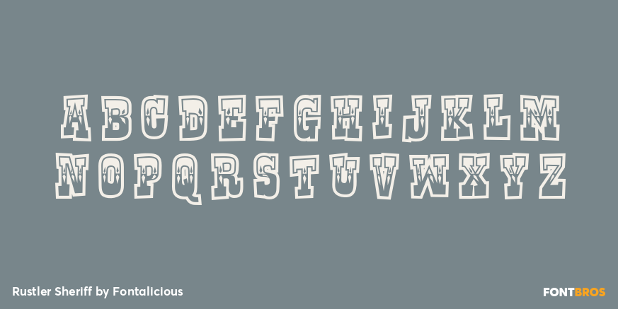 Rustler Sheriff Font Poster #1
