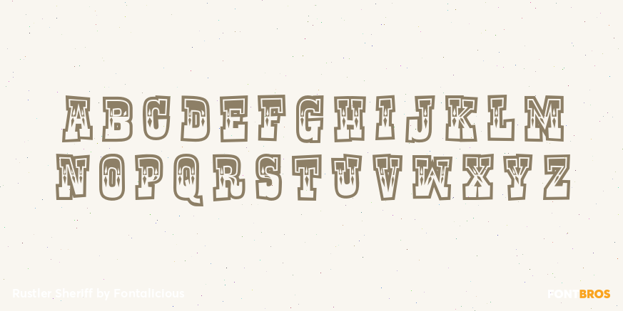 Rustler Sheriff Font Poster #1