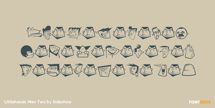 Littleheads Men Two Font Poster #1