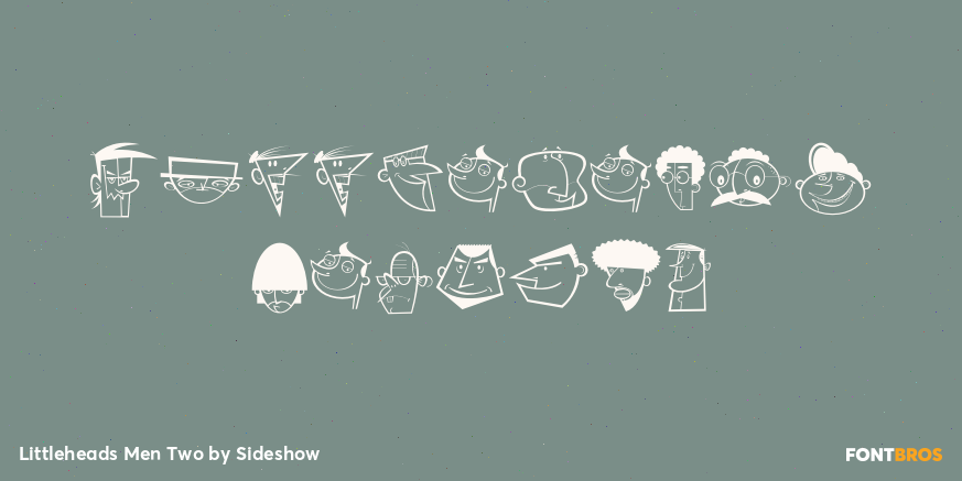 Littleheads Men Two Font Poster #1