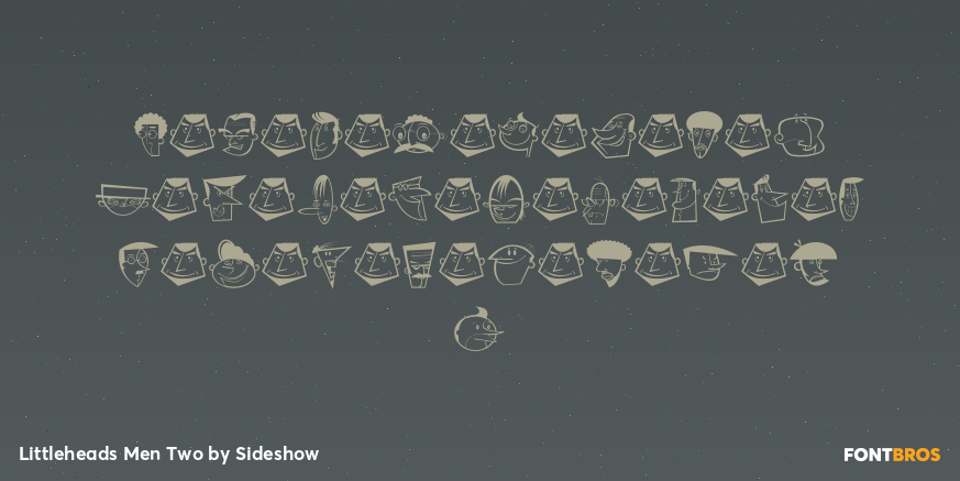 Littleheads Men Two Font Poster #3