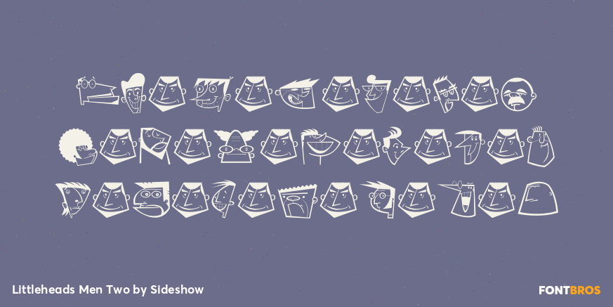 Littleheads Men Two Font Poster #4