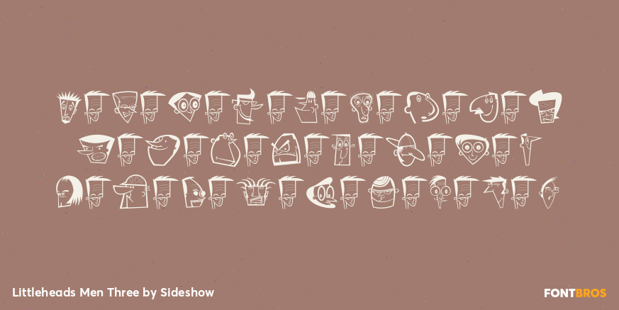 Littleheads Men Three Font Poster #2
