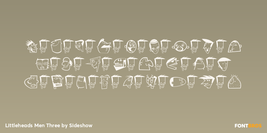 Littleheads Men Three Font Poster #3