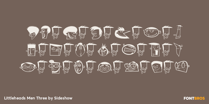 Littleheads Men Three Font Poster #4