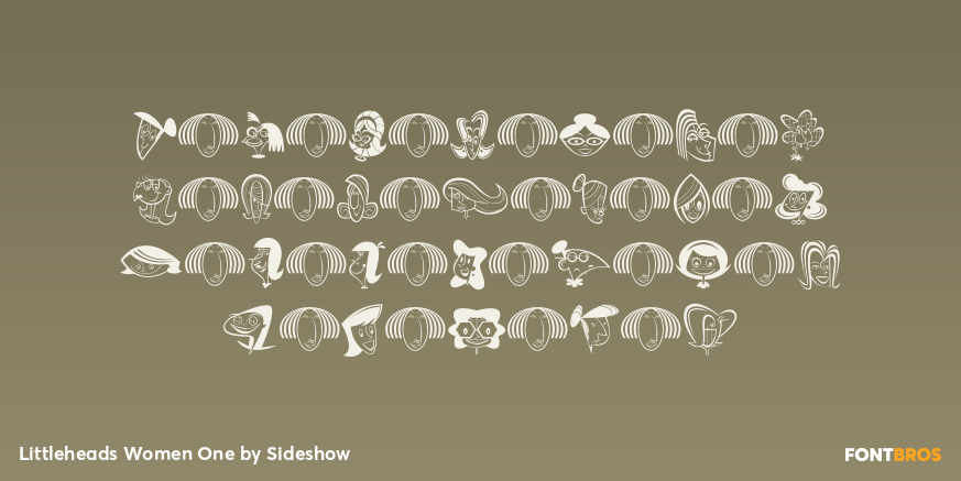 Littleheads Women One Font Poster #2