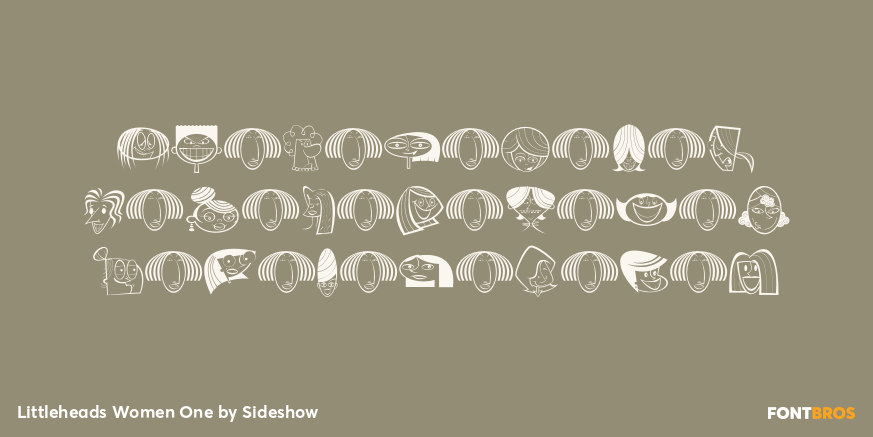 Littleheads Women One Font Poster #4