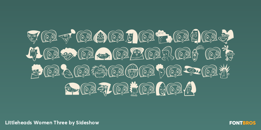 Littleheads Women Three Font Poster #2