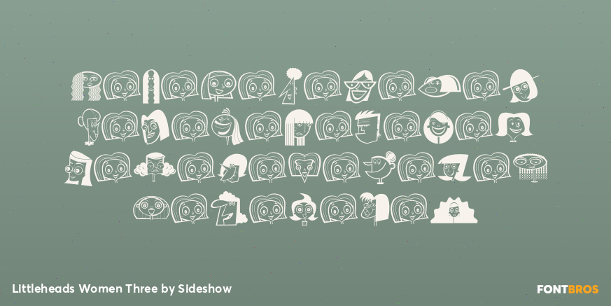 Littleheads Women Three Font Poster #3