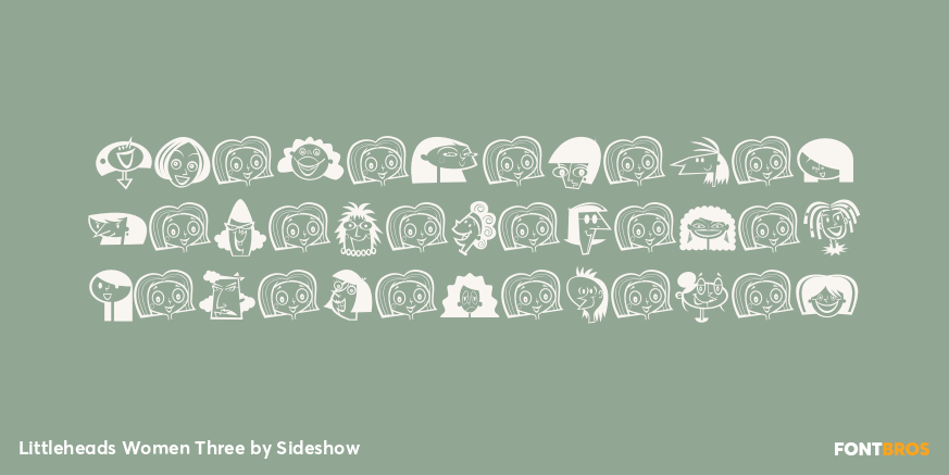 Littleheads Women Three Font Poster #4