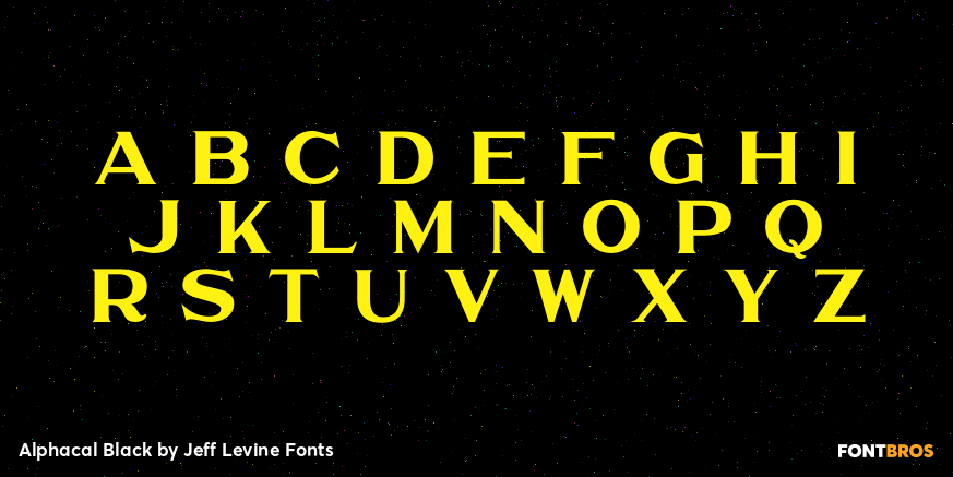 Alphacal Black Font Poster #3