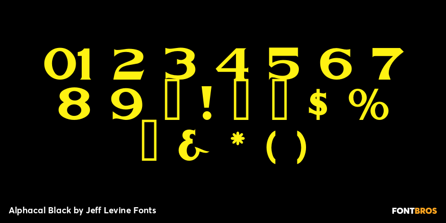 Alphacal Black Font Poster #4