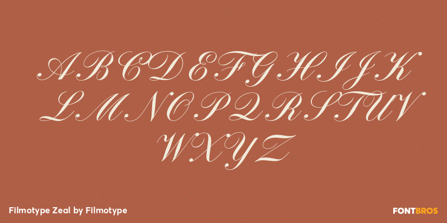 Filmotype Zeal Font Poster #2