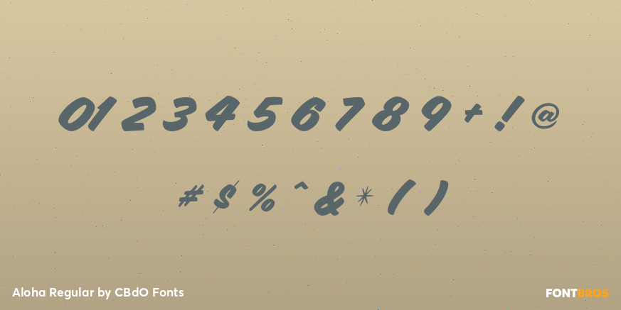 Aloha Regular Font Poster #1