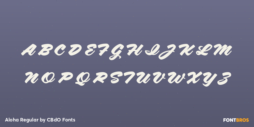 Aloha Regular Font Poster #1