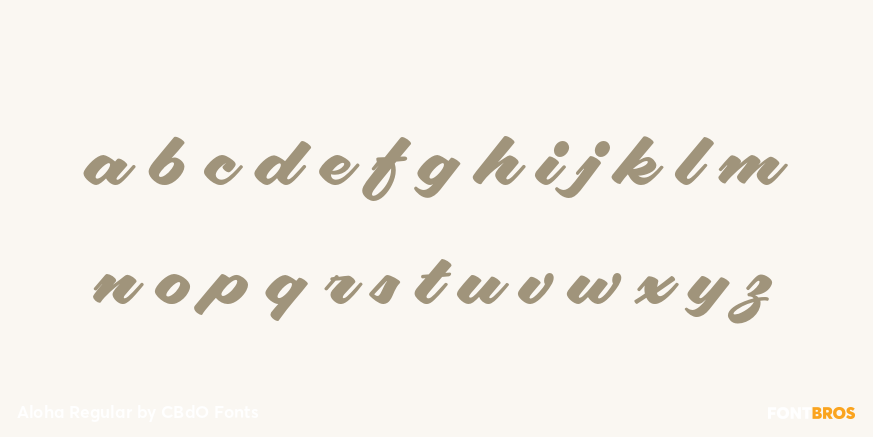 Aloha Regular Font Poster #1