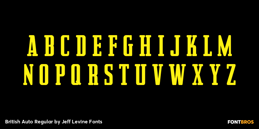 British Auto Regular Font Poster #3