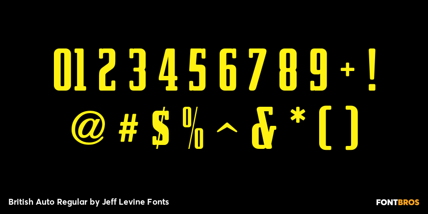 British Auto Regular Font Poster #4