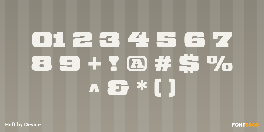 Heft Font Poster #1