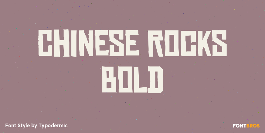 Chinese Rocks Bold Font Poster #1