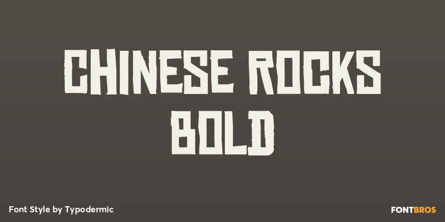 Chinese Rocks Bold Font Poster #1