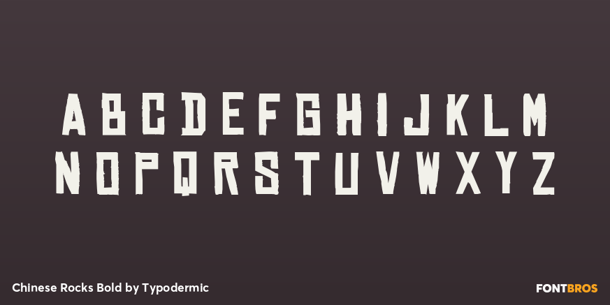 Chinese Rocks Bold Font Poster #2