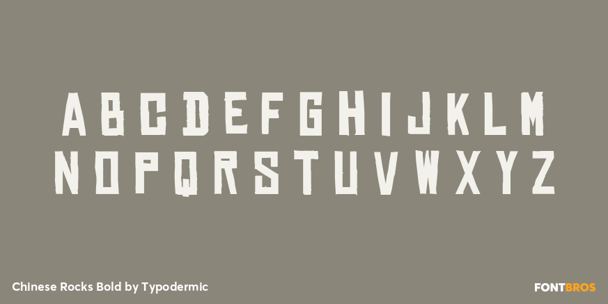 Chinese Rocks Bold Font Poster #3
