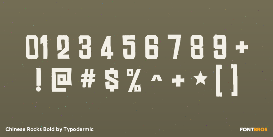 Chinese Rocks Bold Font Poster #4