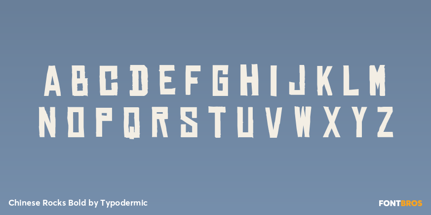 Chinese Rocks Bold Font Poster #1