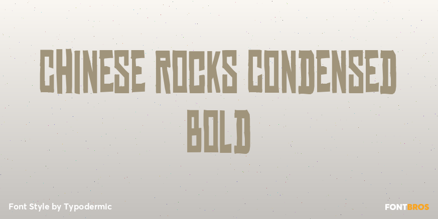 Chinese Rocks Condensed Bold Font Poster #1
