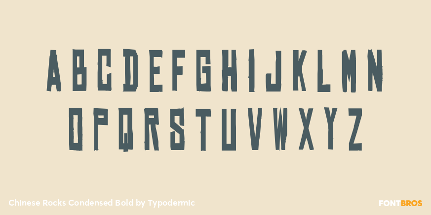 Chinese Rocks Condensed Bold Font Poster #2