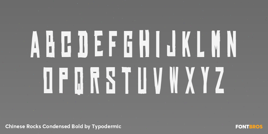 Chinese Rocks Condensed Bold Font Poster #3