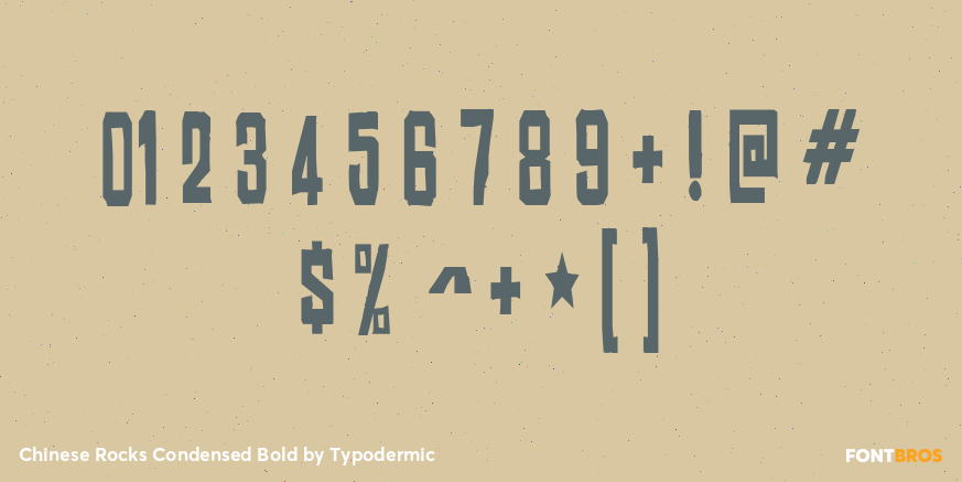 Chinese Rocks Condensed Bold Font Poster #4