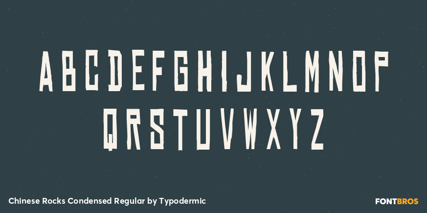 Chinese Rocks Condensed Regular Font Poster #2