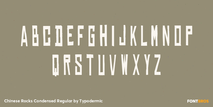 Chinese Rocks Condensed Regular Font Poster #3