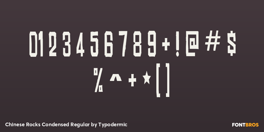 Chinese Rocks Condensed Regular Font Poster #4