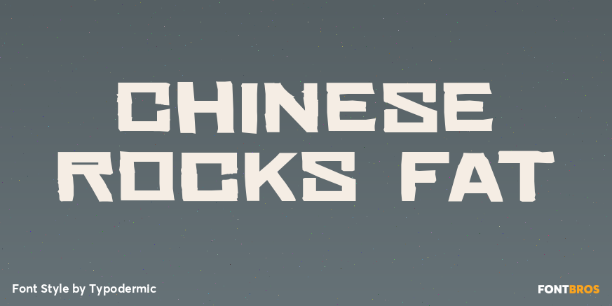 Chinese Rocks Fat Font Poster #1