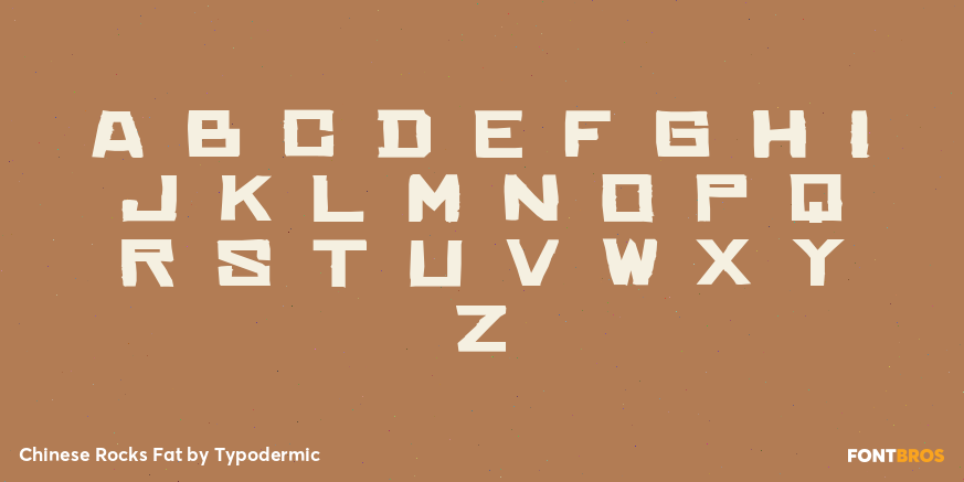 Chinese Rocks Fat Font Poster #1