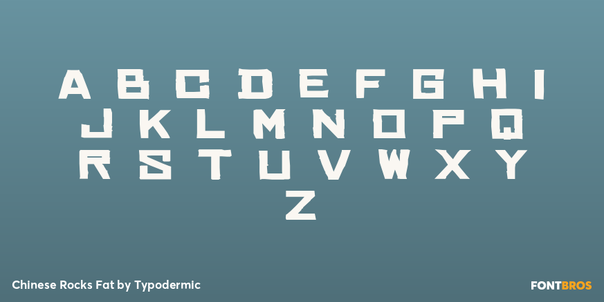 Chinese Rocks Fat Font Poster #1