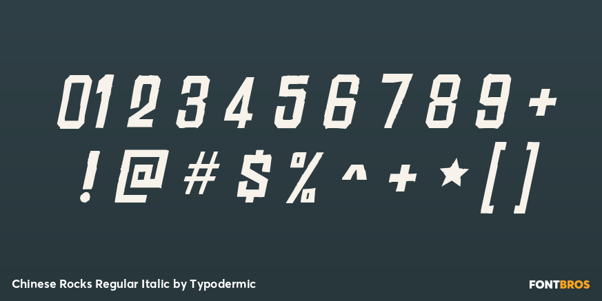 Chinese Rocks Regular Italic Font Poster #1