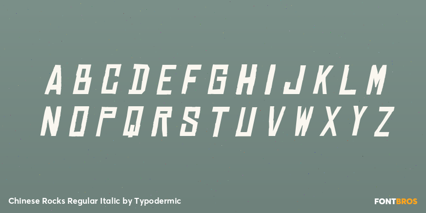 Chinese Rocks Regular Italic Font Poster #2