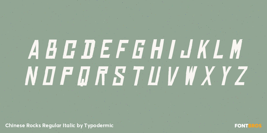 Chinese Rocks Regular Italic Font Poster #3