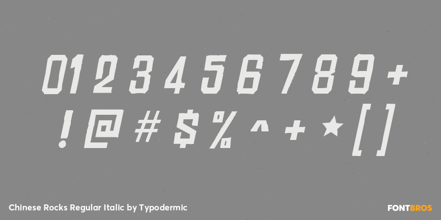 Chinese Rocks Regular Italic Font Poster #4