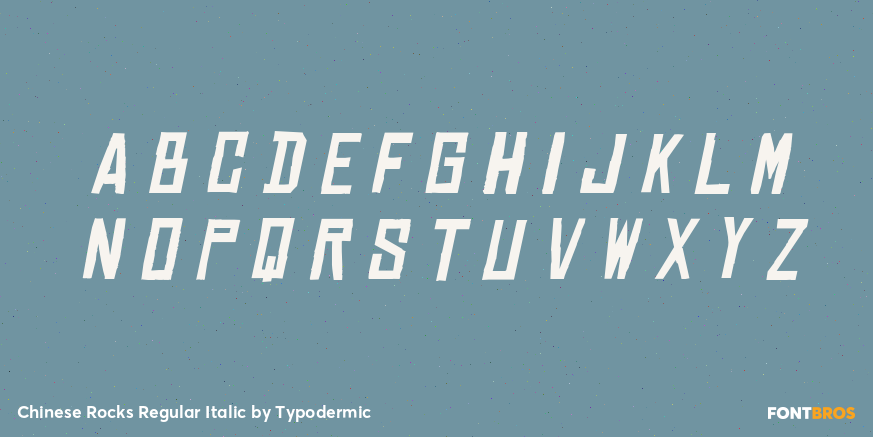 Chinese Rocks Regular Italic Font Poster #1
