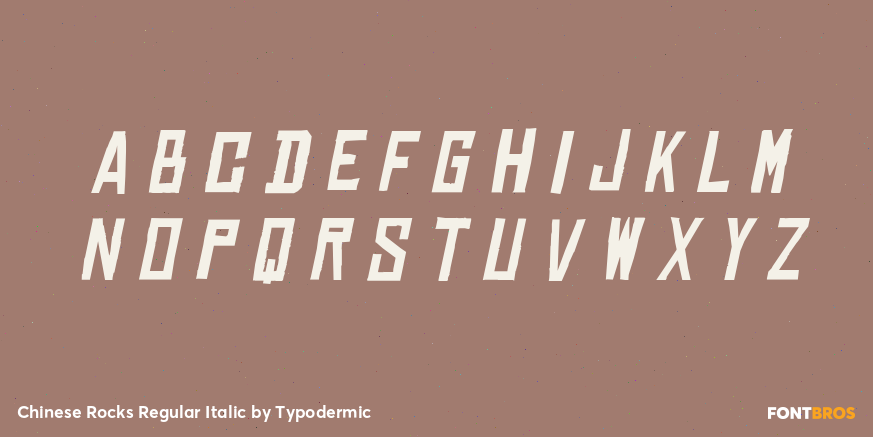 Chinese Rocks Regular Italic Font Poster #1