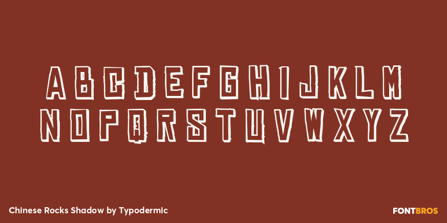 Chinese Rocks Shadow Font Poster #3