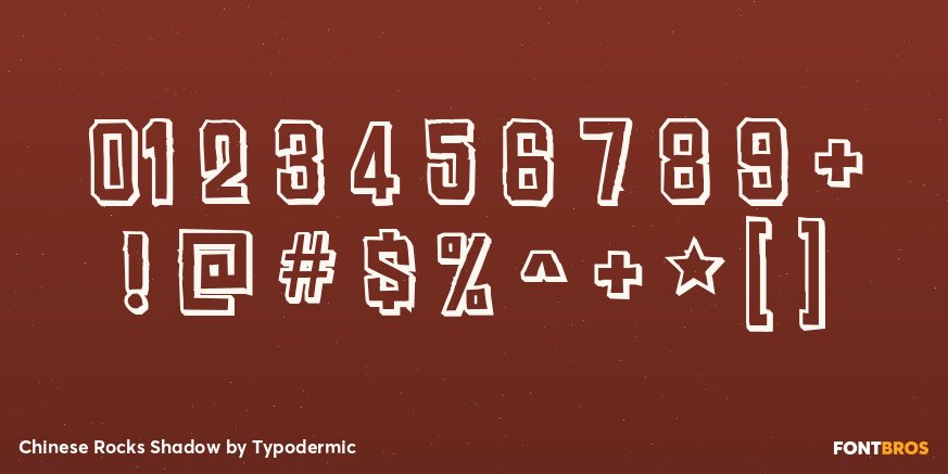 Chinese Rocks Shadow Font Poster #4