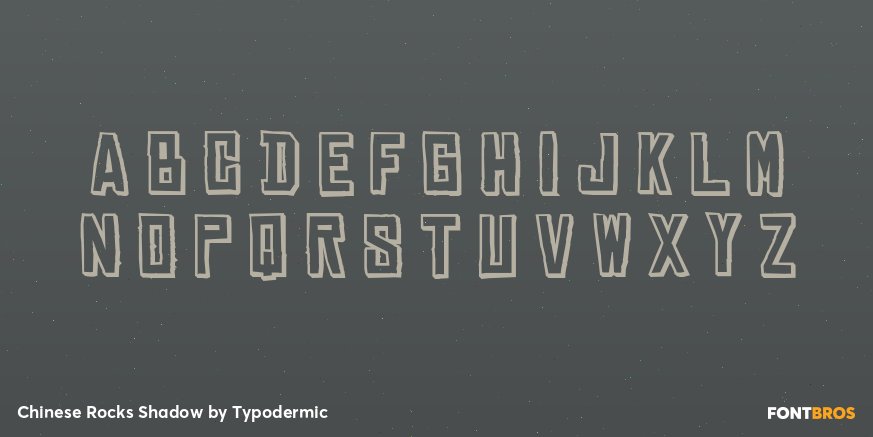 Chinese Rocks Shadow Font Poster #1